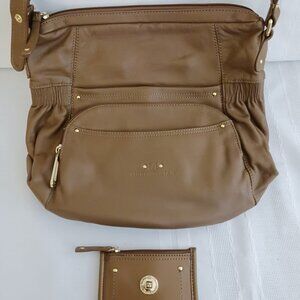 Stone Mountain Brown Leather Purse with Coin Pouch